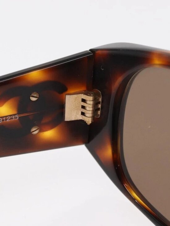 CHANEL Sunglasses Plastic Brown CC Auth 153000 main image 8